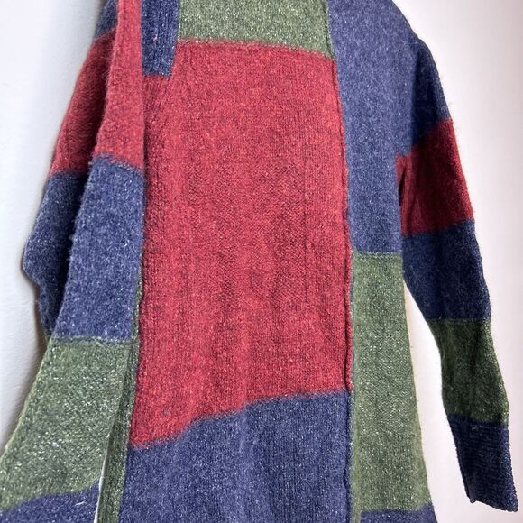 Kerry Traditions Woollen Mills Killarney Ireland Sweater S Colorblock Wool Silk - Picture 5 of 13